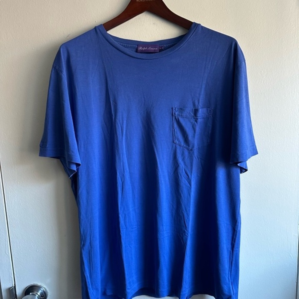 Ralph Lauren Purple Label Cobalt Blue Pocketed Tee USXL